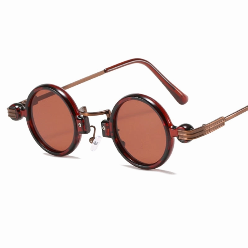 West Louis™ Vintage Round Small Mirror Luxury Designer Sunglasses