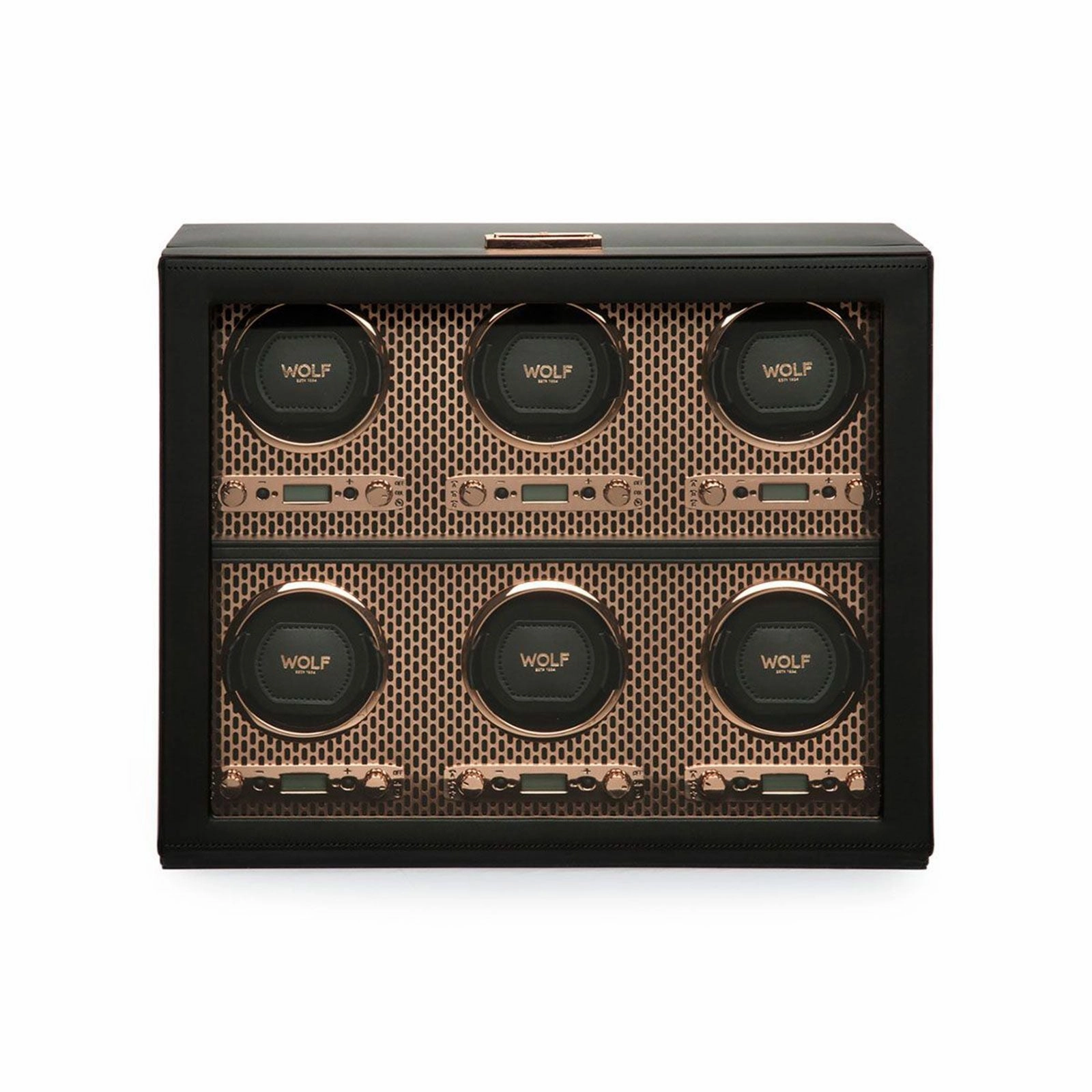 Wolf Axis Six Watch Winder Black & Copper 469616