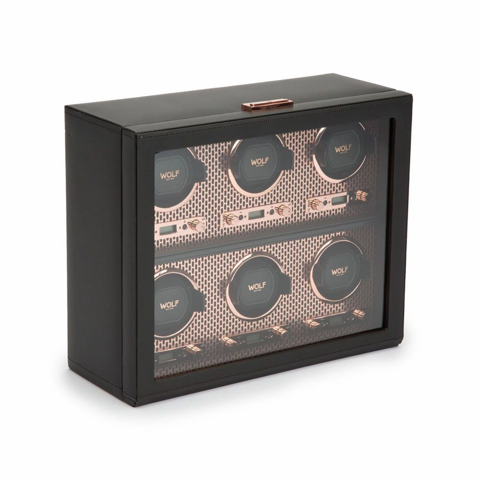 Wolf Axis Six Watch Winder Black & Copper 469616