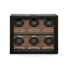 Wolf Axis Six Watch Winder Black & Copper 469616