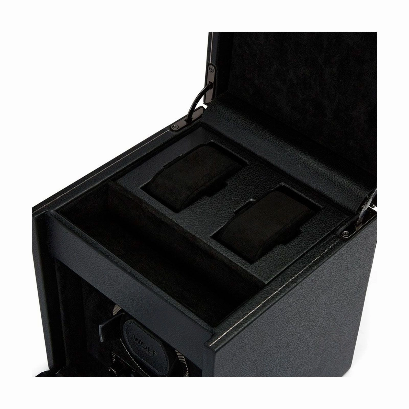 Wolf British Racing Single Watch Winder With Storage Black 792102