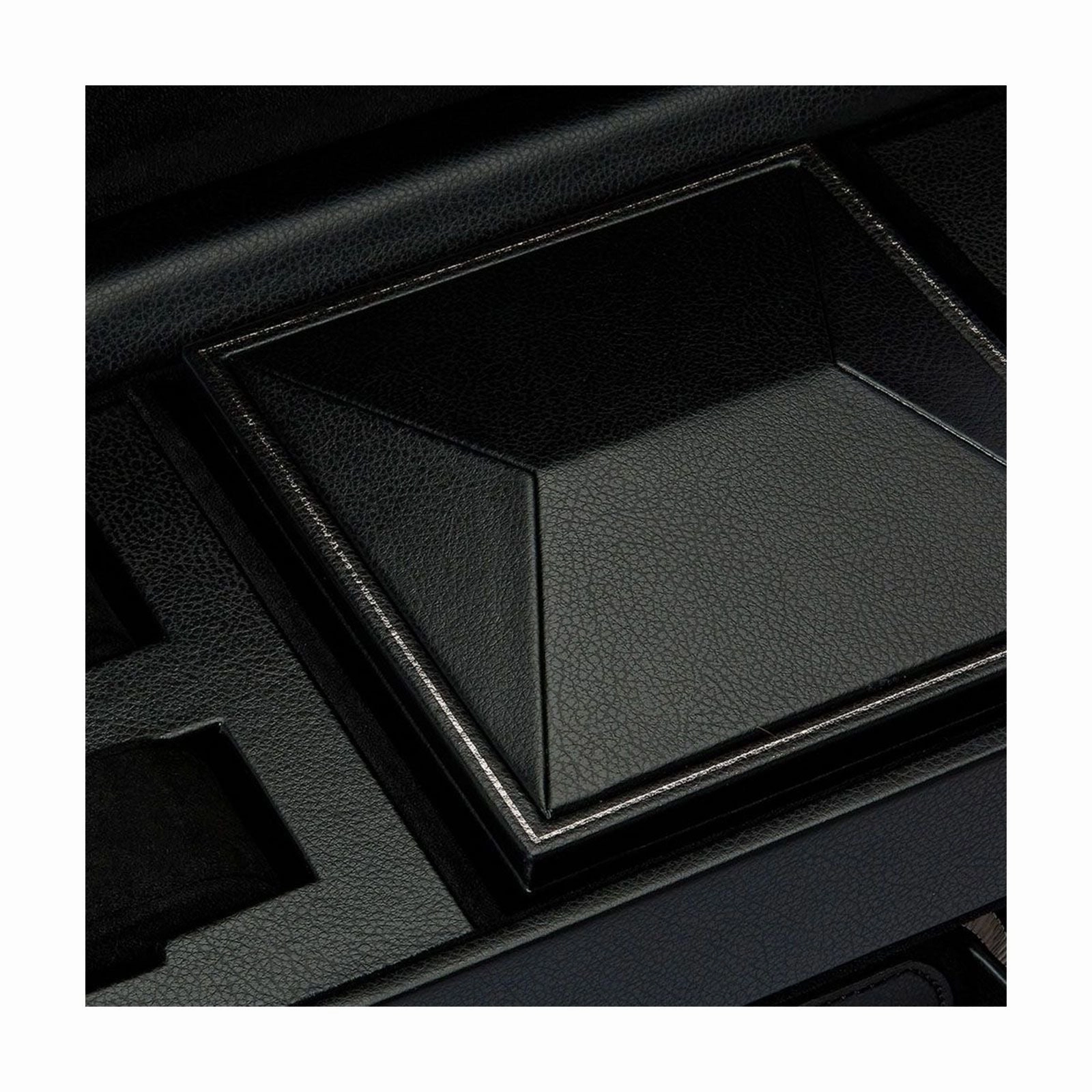 Wolf British Racing Triple Watch Winder With Storage Black 792302