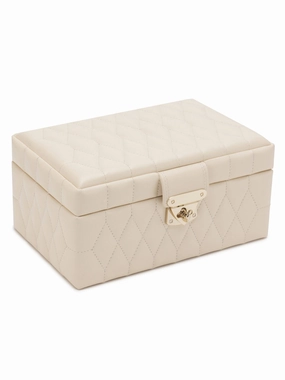 Wolf Caroline Small Jewellery Box in Ivory 329853