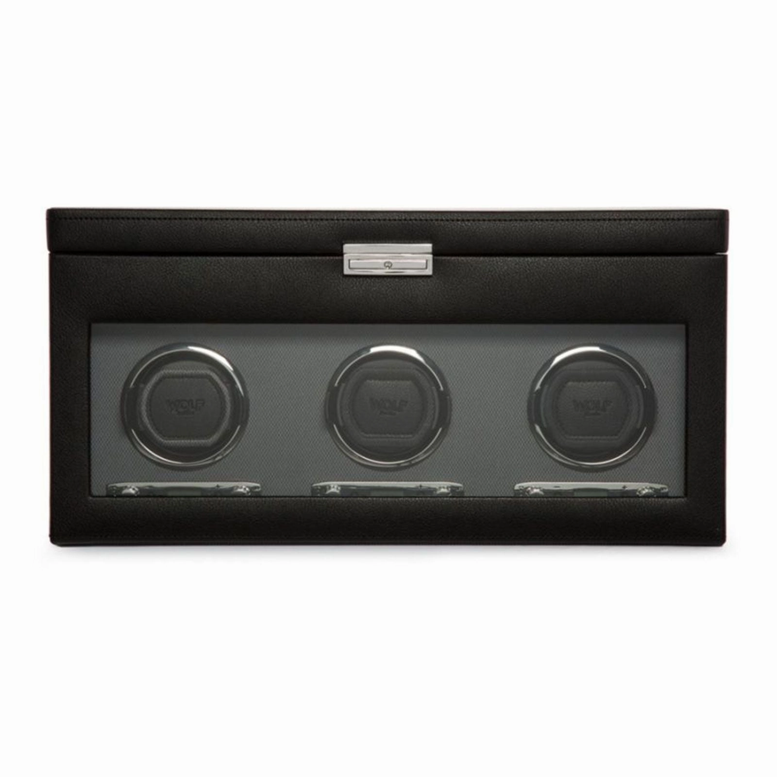 Wolf Viceroy Triple Watch Winder With Storage Black 456302