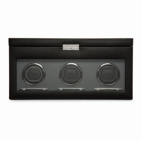 Wolf Viceroy Triple Watch Winder With Storage Black 456302
