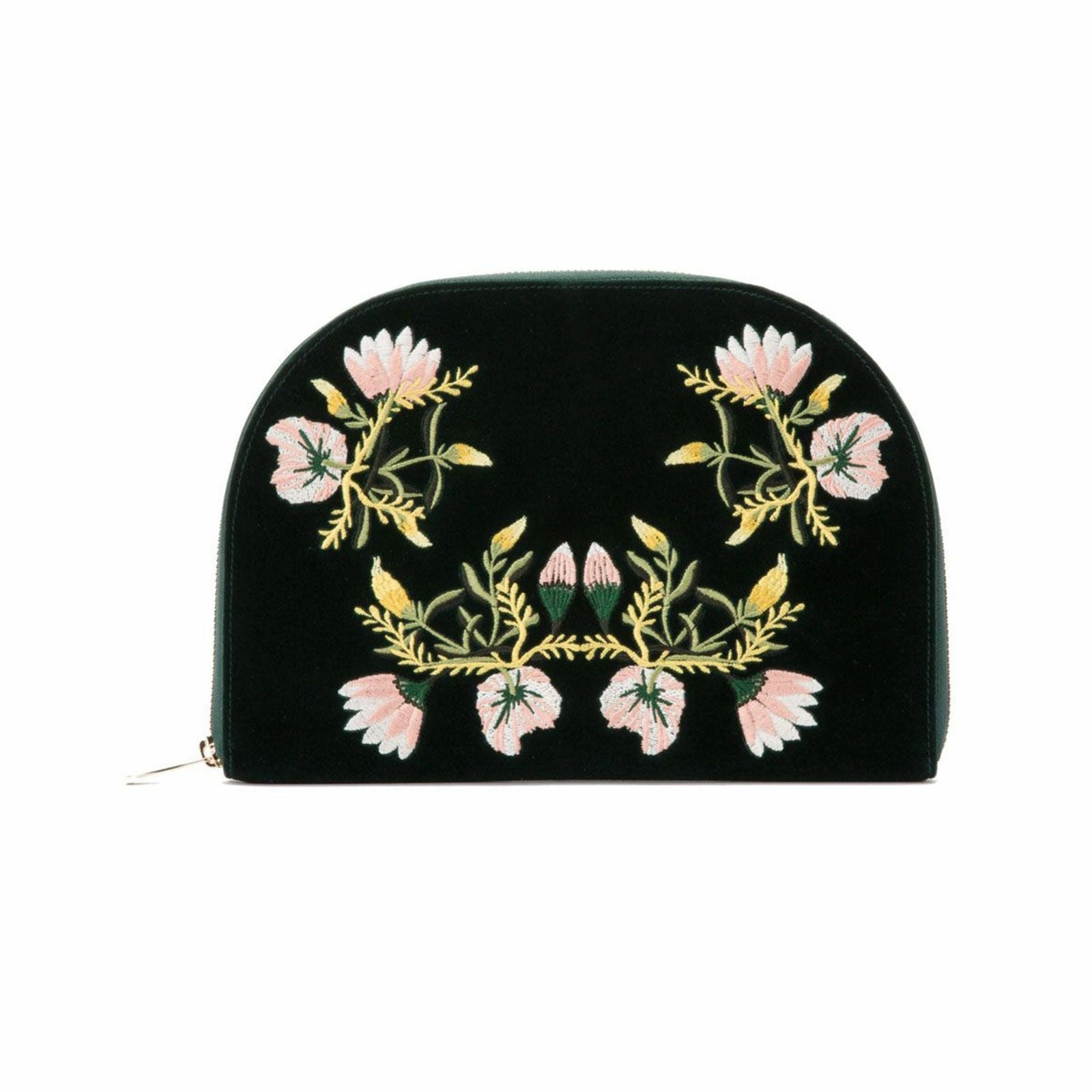 Wolf Zoe Portfolio Floral Jewellery Case Forest Green 393412